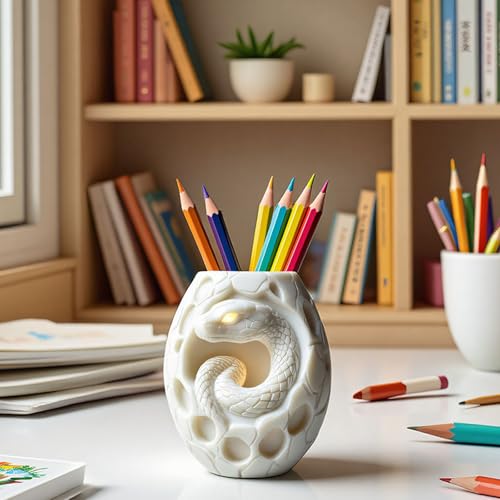 1 Pc Snake Egg Resin Silicone Jar Mold 3D Snake-Shaped Casting Storage Box Mold for Easter Halloween Crafts Gifts Home Decor Plaster Cement Concrete Candlesticks Epoxy Jewelry Trinket Tray - color: Snake Egg Resin Mold