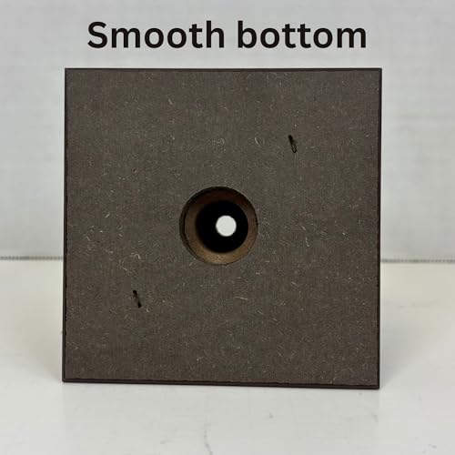 Display Base Pedestal Cherry Finish with 5/16" Center Hole – Square Stand Blank for Trophies, Figurines, 3D Prints, DIY Projects – Available in Multiple Sizes (7"Lx7"Wx5 1/4"H) - size: 7"Lx7"Wx5 1/4"H