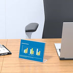NIUBEE Slanted Back Acrylic Sign Holder 6 x 4 Inches, Clear Plastic Sign Holder Paper Display Table Stand for Office, Store, Restaurant -Horizontal (6 Pack) - size: 4x6, style: Horizontal