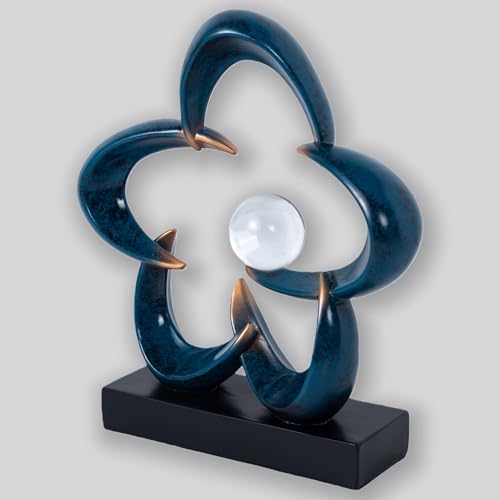 HODESumPure Abstract Art Sculpture Decorative Objects Home Decor Accents for Living Room tv Cabinet, Side Table, Bookshelf, Coffee Table, Dining Table Center Decor Items (Blue) - color: Blue