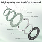 SYNCWIRE Magnetic Phone Ring Holder for MagSafe, 360° Rotation Cell Phone Grip Stand Finger Ring Kickstand Two-Sided Magnet Compatible with iPhone 17 Pro Max 16 15 14 13 12 MagSafe Accessories - color: Single Ring-1PCS-Green