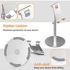 AICase Upgraded iPad Stand - Adjustable Desk Stand for iPad Pro 9.7, 10.5, 11, 12.9 Air Mini 5th/6th Gen, Samsung Tablet, Tab (3.5-13") - color: Silver - Upgraded