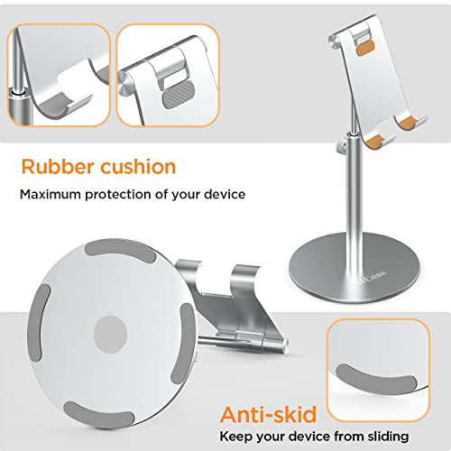 AICase Upgraded iPad Stand - Adjustable Desk Stand for iPad Pro 9.7, 10.5, 11, 12.9 Air Mini 5th/6th Gen, Samsung Tablet, Tab (3.5-13") - color: Silver - Upgraded
