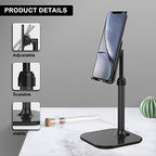 Doboli Cell Phone Stand, Phone Stand for Desk, Phone Holder Stand Compatible with iPhone and All Mobile Phones Tablet, Gifts for Adults Women Men Mom Wife, Black - color: black