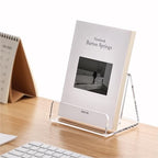 HeZone Acrylic Brochure Holder 5x6 Inch,Clear Pamphlet Holder Display Stand for Trifold 4&5&6 Inch Flyers,Pamphlets,Booklets,Menu,Leaflets for Office,Home,Store,1 Pack,A5