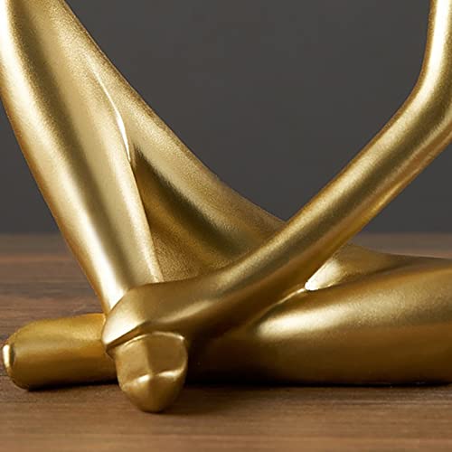 BK&MF Art Abstract Sculpture,Ornament Figurine Figurine Resin Craft Modern Creative Desk Statue for Statue Home Decoration,D - color: D