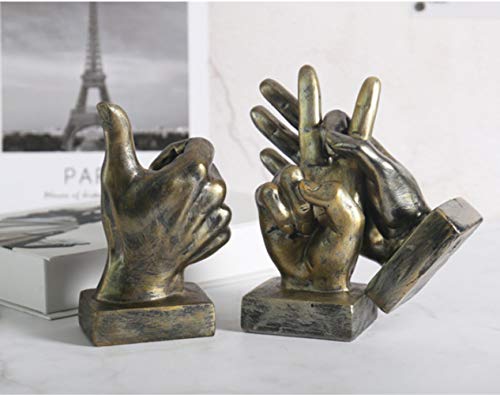 Nice purchase Hand Finger Gesture Desk Statues Fingers Sculpture Creative Home Living Room Cabinet Shelf Decoration (Thumbs-up in Silver) - color: Thumbs-up in Silver