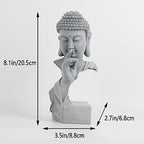 livelyfish Meditating Buddha Statue Zen Garden Statues Sandstone Thinker Buddha Sculpture Figurine for Fish Tank Aquarium Home Decorations, Gift (Medium) - size: Medium