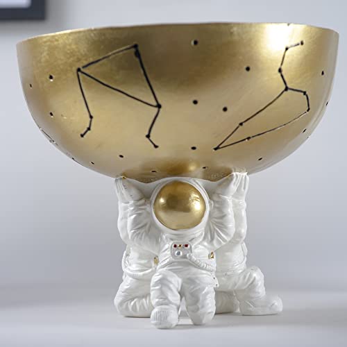 BUTILIVEEN Astronaut Decorative Bowl for Sundries, Spaceman Candy Bowl, Key Holder and Jewelry Storage Box, Astronaut Decor, Gifts for Spaceman Lover, Resin, 5.09" W - style: Key Bowl