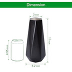 D'vine Dev 11 Inch Matte Black Ceramic Vase, Geometric Handmade Craft Flower Vase with Design Box Packaged, VS-GM-MB-11 - color: Matte Black, size: 11 Inch