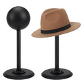 Hat Holders Vintage Dome Shape Design Removable Metal hat stands/Helmet/Cap/Wig Storage Holder Display Stand. (2 Black)