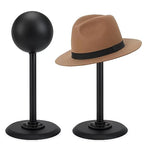 Hat Holders Vintage Dome Shape Design Removable Metal hat stands/Helmet/Cap/Wig Storage Holder Display Stand. (2 Black)