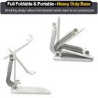 POQOD Foldable Cell Phone Stand for Desk, Fully Adjustable Phone Holder for Desk Compatible with iPhone 16 15 14 13 12 11, Nintendo Switch, All Phones, (New-White) - color: Thickened White