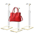 Acrylic Purse Stands for Display, 3 Pack 14" to 24" Adjustable Height Clear Purse Holder Stand, Counter Bags Hanging Organizer Handbag Rack for Closet Retail Vendor Commercial Store - size: 3-Pack, L (13.5"-24")