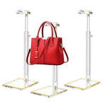 Acrylic Purse Stands for Display, 3 Pack 14" to 24" Adjustable Height Clear Purse Holder Stand, Counter Bags Hanging Organizer Handbag Rack for Closet Retail Vendor Commercial Store - size: 3-Pack, L (13.5"-24")