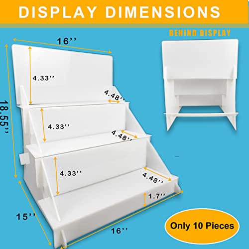 18.55''x16''x15'' Portable Product Display Stand - White Table for Craft Shows, Retail, Farmers Markets, Candy, and Vendors - Repeatable Assembly/Disassembly Shelf - color: White