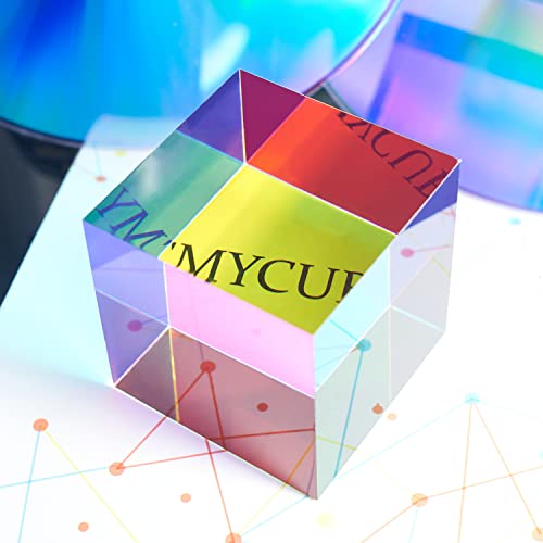 CMY Color Cube, 2.0 inch (50mm) Acrylic Mixing Color Cube Prism for Physics Education Desktop Decoration Scientific Toys,Gifts for Kids - size: 50mm