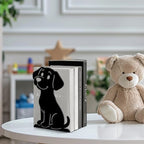 Peacoblue Metal Bookends for Shelves, Modern Decorative Heavy Duty Study Book Ends Stoppers for Office, Desk, Shelf, Room 5.3"x4.3"x7.9" Cast Iron Simple Tall Bookends 1 Pair (Cartoon Dog) - style: Cartoon Dog