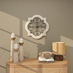 Deco 79 Wooden Scroll Home Wall Decor Wall Sculpture with Metal Scroll Work, Wall Art 22" x 1" x 22", White