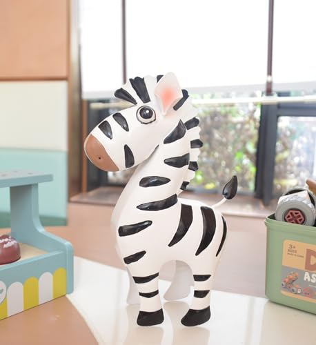 GIFTME 5 Metal Zebra Figurine Garden Outdoor Sculptures Decor,Cartoon Zebra Statues Home Decor for Women,Family - style: Zebra