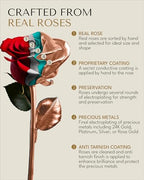 Forever Rose Bloom Box & Phantom Vase Combo, Rose Gold Dipped Rose in a Personalized Gift Box That Says I Love You Embossed in Gold Foil, Unique & Everlasting Gift for Any Occasion - color: "I Love You" Gold Rose Dipped Rose (Phantom Vase & Bloom Box)