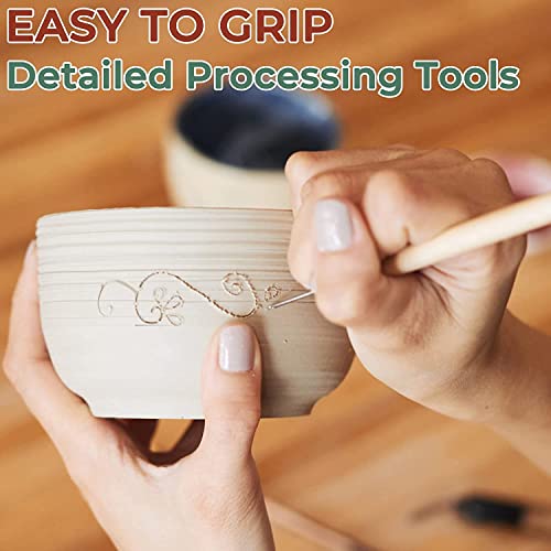 Jetmore 6 Pack Clay Tools Kit, Pottery Tools & Sculpting Tools, Polymer Modeling Clay Cutters Sculpture Set for Carving, Ceramics, Molding, DIY - color: 6 Pack