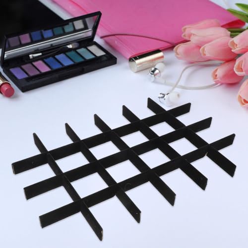 Veemoon 1 Set Jewelry Tray Dividers, 13.17 Inch Black Lint Inserts, Drawer Storage Organizer Ring Earring Necklace Display