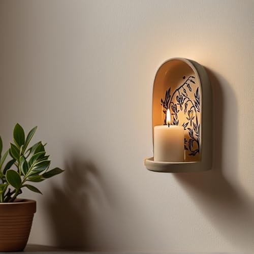 Sacred Wall Niche Collection Altar Decorative Candle Holders