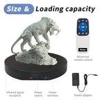 Ultra-Thin&Heavy Duty Remote-Controlled Motorized Turntable,Motorized Rotating Display Stand,Speed-Adjustable Rotating Platform,Human 3D Scan Electric Turntable for Scan,Showcase(19.7in/Black) - size: 19.7inch/Black/600Lbs Load