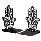 Peacoblue Metal Bookends for Shelves, Modern Decorative Heavy Duty Study Book Support Stoppers for Office, Desk, Shelf, Room 5.3"x4.3"x7.9" Cast Iron Simple Tall Bookends, 1 Pair (Eye of The Devil) - style: Eye of The Devil
