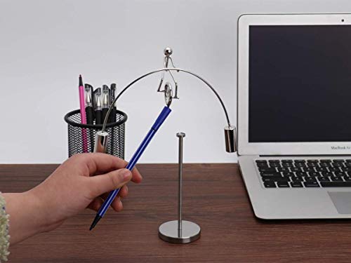 Sunnytech Unicycle Weightlifter Stainless Steel Physics Balancing Tumbler Kinetic Art Balance Toy Decompressive Science Psychology Home Offic Decor Desk Toy WJ143 - style: WJ143