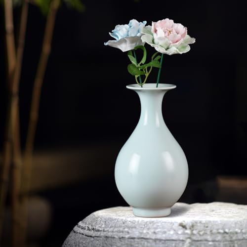 KAMMAK Colored Ceramic Vase, Beautiful Hand-Painted Decorative Vase, Modern Art Porcelain Vase for Flower Mantle Dining Table Centerpiece, Entryway Living Room Wedding Decoration, SS004 - style: SS004