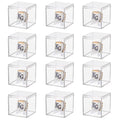 12 Pack Championship Ring Display Case Clear Acrylic Ring Case Display Box for Sports Baseball Softball Football Golf Single Ring Coin Holder Stand, 2.16 Inch - size: 12 Pack