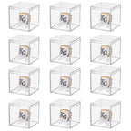 12 Pack Championship Ring Display Case Clear Acrylic Ring Case Display Box for Sports Baseball Softball Football Golf Single Ring Coin Holder Stand, 2.16 Inch - size: 12 Pack