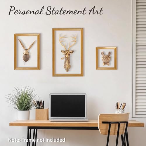 UITWMKTG Gold Animal Head Wall Decor Wall Sculpture Home Decor Statue for Living Room Office Bedroom Modern Decor for Men Women Rat - color: Rat