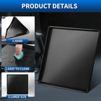 22.8'' x 21.6'' Oil Drain Pan,Drip Tray Oil Drip Pan for Under Car Plastic Oil Tray- Leak Proof Mini Fridge Drip Pan,Oil Drain Pans for Changing Oil,Oil Drip Pan for Under Car,Black(2 Pcs) - size: 22.8'' x 21.6'' x 1.2'', Plastic