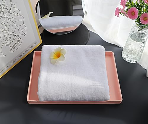 Pink Serving Tray (13.5 x 9.6 inch) for Serving Accessory, Spa, Coffee, Drinks, Cupcake Stand, Party Supplies, Coffee Table Decor, Vanity & Buffet Display. - color: Pink-1 Tray, size: 13.5" x 9.6" x 0.9"