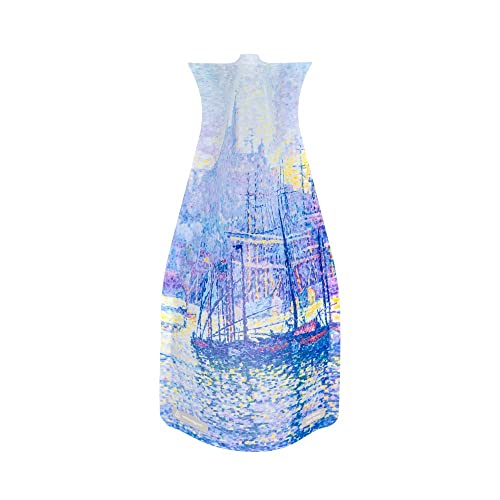 MODGY Collapsible and Expandable Flower Vase Plastic Decorative Modern Centerpieces Dining Table Decor Living Room Bathroom Wedding Office, Paul Signac Notre Dame - style: Notre Dame