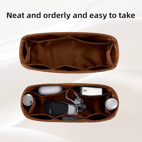 DGAZ Purse Bag Organizer Insert, Silk, Luxury Handbag Tote in Bag Shapers, Fits Kelly mini I/mini II /20/25/28/32/35/40 Bags (Gold, KL25) - color: Gold, size: KL25