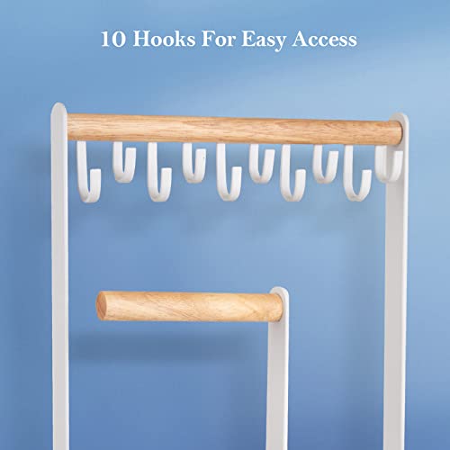 ProCase Cute Jewelry Stand, Aesthetic Jewelry Organizer for Dresser Vanity, Jewelry Holder Display for Necklaces Earrings, Gifts for Teen Girls Women, Bedroom Dorm Decor -Medium, White - color: White, size: 12.6" Height
