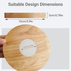 Wood LED Light Base - Crystal Display Stand for Glass Art/Acrylic, 3 Light Modes with 10-Level Dimming & Auto Timer (Yellow, 5.9 inch) - color: Yellow, size: 5.9 inch