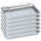 Plant Germination Trays, Stainless Steel Plant Trays Stainless Metal Trays Stainless Steel Seed Starter Carry Trays Nursery Seedling Pots Water Collection Transplantation (6PCS)