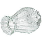 MyGift Mini Set of 6 Diamond-Faceted Clear Glass Bud Vases – Small Decorative Flower Vases for Table Centerpieces, Weddings, and Home Décor