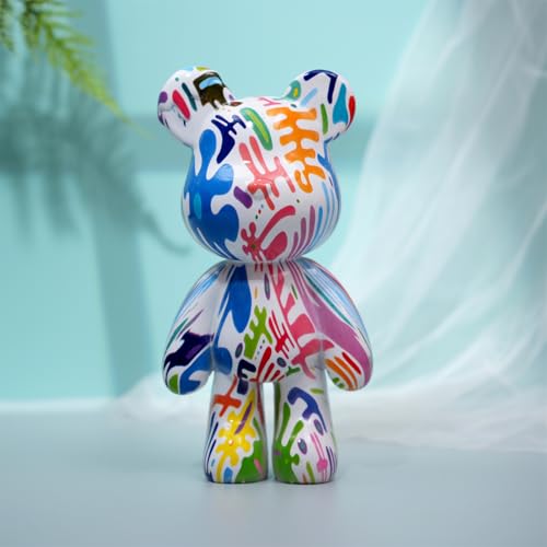 Bear Statue Home Decor, Abstract Animal Sculpture Decoration for Living Room, Bedroom, Office on Table, Shelf, Cabinet (Type E) - color: Type E