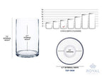 Royal Imports Flower Glass Vase Decorative Centerpiece for Home or Wedding - Cylinder Shape (5" Wide x 7" Tall, Clear) - size: 5" wide x 7" tall