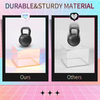 3Pcs Iridescent Acrylic Display Risers with LED light Plug and Play, Lighted Stackable Acrylic Cube Boxes Stand with Hollow Bottom for Figures Jewelry Perfume Purse Liquor Food Buffet Riser - color: Iridescent-LED light-3pcs