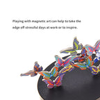 PowerTRC Toy Magnetic Desktop Sculpture (Butterflies) | Mini Magnetic Art Decoration for Desktop | Fun Stress Relief Office Gift