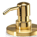 Nicole Miller - Lotion Pump/Soap Dispenser, Glass Countertop Accessories, Dorm Room Essentials (Louise Collection, Clear) - size: Lotion Pump/Soap Dispenser