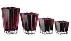 Glass- Vase - Amethyst - Chevron Design - 11" Height - Heavy Durable - Made in Europe - by Barski