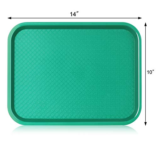 New Star Foodservice Fast Food Tray, Set of 12 (Green, 10 by 14 Inch) - color: Green, size: 10 by 14-Inch